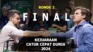 FINAL RONDE 2 MAGNUS CARLSEN VS IAN NEPOMNIACI - CATUR BLITZ DUNIA 2024 | World Chess Championship