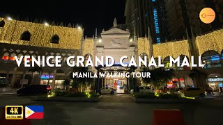 Venice Grand Canal Mall Manila, Philippines 4K Evening Walking Tour