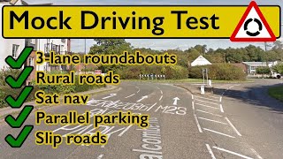 MOCK DRIVING TEST | Rural roads, 3-lane roundabouts, parallel parking and more...