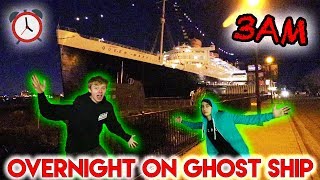 OVERNIGHT AT HAUNTED QUEEN MARY SHIP (Caught Ghost)