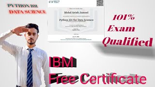 Free Certificate (IBM) Python 101 Data Science