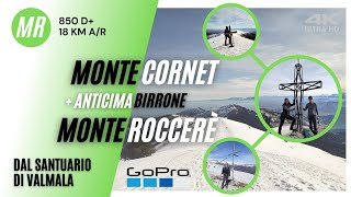 Monte Cornet, Anticima Birrone, Monte Roccerè da Valmala - Racchette da neve [GoPro Hero 5 session]