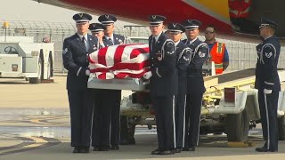 Hundreds say goodbye to 'patriot' air national guardsman at emotional ceremony