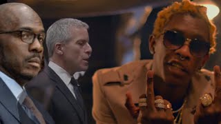 Young Thug GETS LIT 🔥 WHILE HIS MUSIC VIDEO HALFTIME PLAYS IN COURT