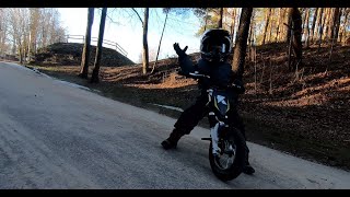 Stunt Riding at Skate Park| Mini Electric Motorcycle | Kuberg Start