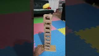 Jenga tower fall #jenga #tower #fall #shorts #asmr #satisfying #sound