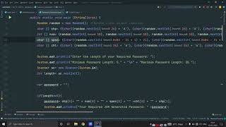 A Password Generator Program in Java using ArrayLists and Random Class.
