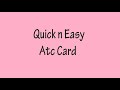 Quick N Easy ATC Card #tutorials #atccards