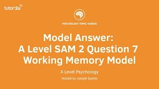Psychology Model Answer: A Level SAM 2 Q7 Working Memory