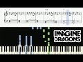 Imagine Dragons - Thunder - EASY Piano Tutorial + SHEETS