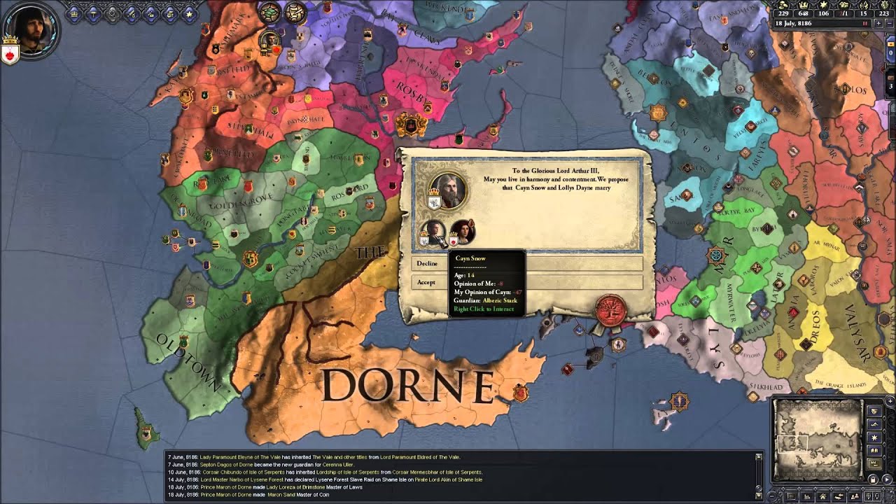 Crusader Kings 2: Game Of Thrones Mod- Daynes Part 6 - YouTube