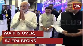 PM Modi Reaches Pragati Maidan To Launch 5G In India, With Chief To Top 3 Networking Company