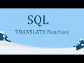 SQL: TRANSLATE Function