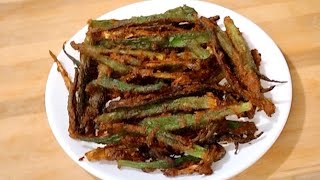 வெண்டைக்காய் குர்குரே/Crispy Okra kurkure/Vendakkai kurkure in Tamil