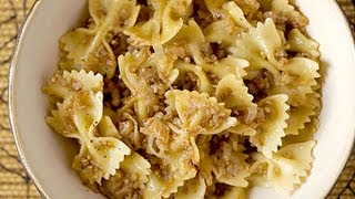 Kasha Varnishkes - bowtie pasta or farfalle and buckwheat groats