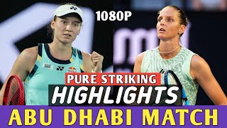 Elena Rybakina Pure Striking vs Karolina Pliskova Full Highlights - Tennis Highlights Abu Dhabi HD