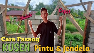 cara pasang kusen pintu kayu @chaneltukangliar #kusen #pintu #kayu