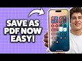 How To Save Screenshot As Pdf On iPhone 2026 (Step-By-Step Tutorial)