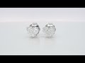 1.01 ct each heart cut diamond stud earrings in 18k white gold gia certified orogem jewelers