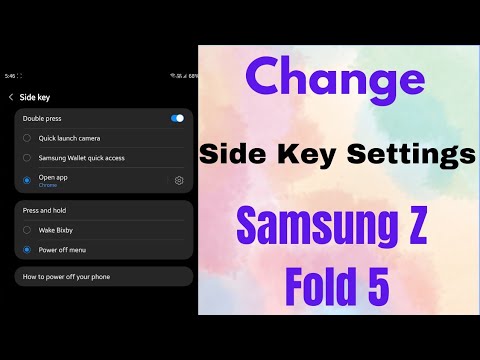 How to Customize Side Key in Samsung Galaxy Z Fold 5 Change Side Key Settings
