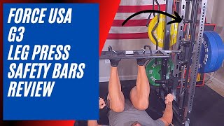 Force USA G3 Leg Press Attachment Safety Bars Review- MUST Have For Vertical Leg Press