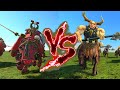 Skullcrushers of Khorne VS Bull Centaur Renders (Great Weapons). Total War Warhammer 3