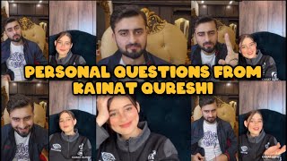 Haider Shah live with Kainat Qureshi ❤️ | Personal Questions from Kainat Qureshi 😬