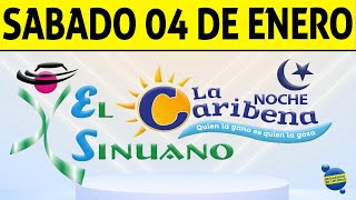 Resultados CARIBEÑA y SINUANO NOCHE del Sábado 4 de Enero de 2025  CHANCE 😱💰🚨