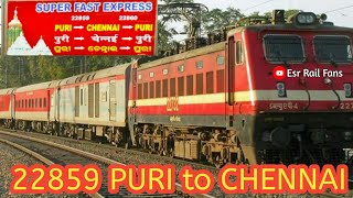 |22859 PURI to CHENNAI|| Weekly Superfast express|With SRC WAP'4