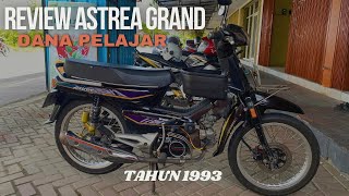 REVIEW ‼️ HONDA ASTREA GRAND BULUS DANA PELAJAR ‼️ TAHUN 1993 ENGKEL ‼️