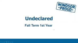 First Year Courses - Undeclared