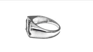 Silverona 0.60CTW Genuine Black Diamond .925 Sterling Silver Ring