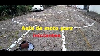 Aula de moto para iniciantes, quarta aula. Como executar o Oito.