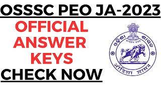 ୭୨୩୯ଟି ପଦବୀ ପାଇଁ ହେଇଥିବେ ପିଇଓ ପରୀକ୍ଷାର ଆସିଲା ଉତ୍ତର OSSSC PEO JA OFFICIAL ANSWER KEY RELEASED I PEO