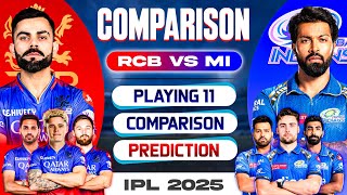 MI vs RCB Team Comparison 2025 | MI vs RCB Playing 11 2025 Comparison | RCB vs MI Comparison 2025