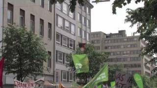 Sylvia Löhrmann und Cem Özdemir bei der Bildungsdemo in Düsseldorf