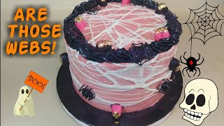 MARSHMALLOW COBWEB HALLOWEEN CAKE