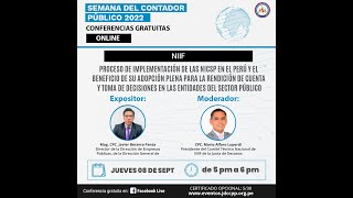 Conferencia: Proceso de implementación de las NICSP en el Perú y el beneficio de su adopción plena