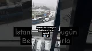 İstanbul'da beklenen kar yağmaya başladı❄️☃️