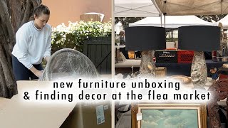 new furniture unboxing & finding amazing decor at the flea market | XO, MaCenna Vlogs
