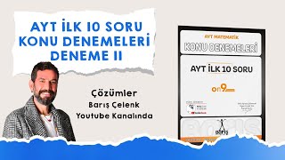 Ayt İlk 10 Soru Konu Denemeleri “ Deneme 11 “