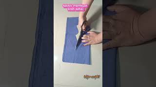 teknik membuat krah setali #sewing #polabaju #polasimpel #belajarmenjahit