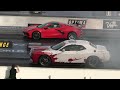 Hellcat vs C8 Corvette - drag racing
