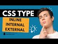 Css Type: Inline, Internal & External CSS Tutorial #css #coding #programming #frontend #quickdevcode