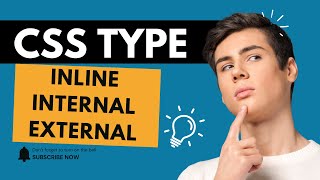 Css Type: Inline, Internal & External CSS Tutorial #css #coding #programming #frontend #quickdevcode