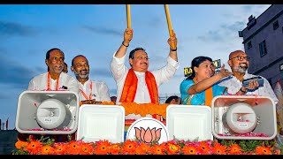 Telangana: BJP chief JP Nadda holds massive road show in Hyderabad