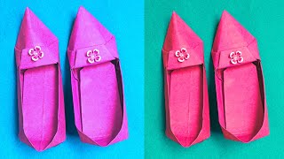 DIY MINI ORIGAMI PAPER SLIPPERS /Paper Crafts For School / Paper Craft /Origami Slippers