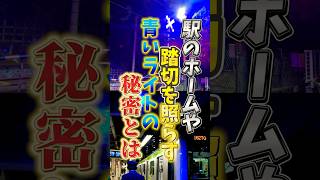 駅ホームや踏切を照らす青いライトの秘密とは #鉄道#電車#列車#豆知識#踏切#事件#事故#人身事故