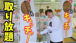 1回10円のクレーンゲーム 30分取り放題で大量に取りまくる！ 家族Vlog