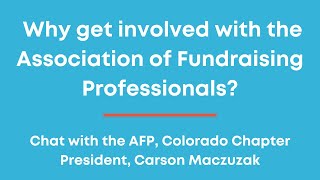 Why join the Association of Fundraising Professionals?